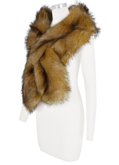front Azazie Sincerity Faux Fur Wrap