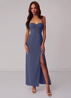 Barbie ♥ Azazie Bridesmaid Dresses Stormy Sheath Corset Chiffon Dress image1