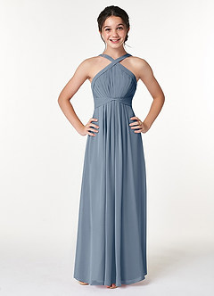 Azazie Anthea Junior Twilight Pleated Chiffon Dress image1