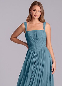 Azazie Mina Bridesmaid Dresses Bermuda A-Line Pleated Chiffon Dress image2