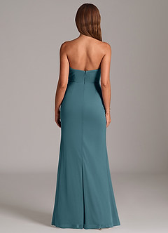 Azazie Katelyn Final Sale Bermuda Sheath Strapless Mesh Convertible Dress image7