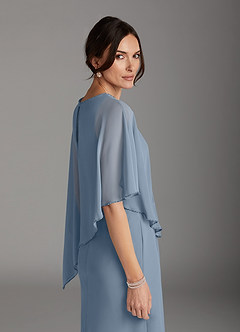 Azazie Sparrow Mother of the Bride Dresses Dusty Blue Sheath Sequins Chiffon Dress image5