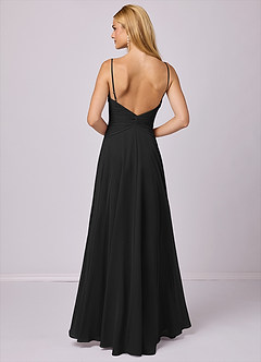 Barbie ♥ Azazie Bridesmaid Dresses Black A-Line Chiffon Dress image2