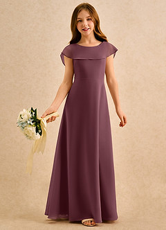 Azazie Kittie Girls Formal Flower Girl Klänningar Klä A-Line i Chiffong image1