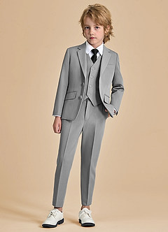 Oliver Boys Grey 5-Piece Suit With Pre-tie