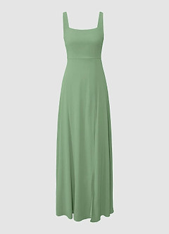 Perfect Day Sage Green Square Neck Maxi Dress image7