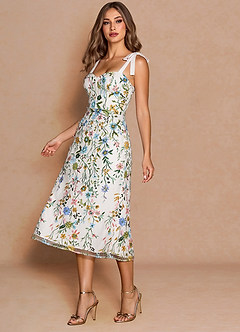 Amarie Alb Rochie midi image3