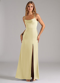 Azazie Callan laatste Uitverkoop Converteerbaar Jurk van Stretch Satijn met A-Lijn Geplooid Burgundy image3