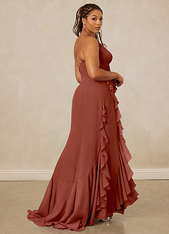 Christian Siriano Bridal for Azazie 1006 Bridesmaid Dresses Auburn Mermaid Ruched Chiffon Dress image9