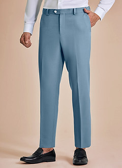 front James Light Blue Structured Stretch Dress Pants