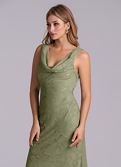 Azazie Rylina Final Sale Pistachio Mermaid Floral Burnout Dress image6
