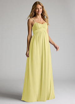 Azazie Llana Abiti da damigella d'onore premaman Abito A-Line Chiffon Floor-Length image1