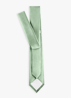 front Metallic Satin Wide Tie