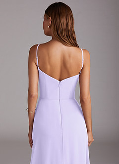 Azazie Marley Bridesmaid Dresses Lilac A-Line Off the Shoulder Chiffon Convertible Dress image10