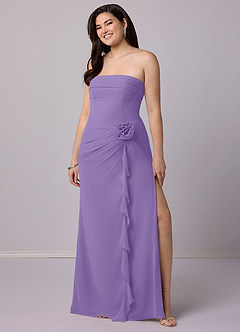 Barbie ♥ Azazie Bridesmaid Dresses Tahiti Sheath Strapless Chiffon Convertible Dress image10