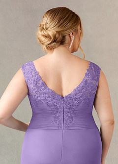 Azazie Edelin Mother of the Bride Dresses Tahiti A-Line Sweetheart Neckline Pleated Mesh Dress image13