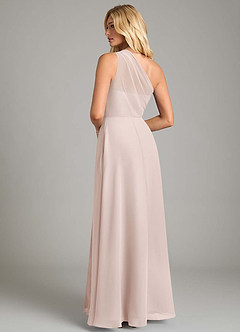 Azazie Phaedra Jurken voor bruidsmeisjes Jurk van Chiffon met A-Lijn One-Shoulder Rozenblaadje image2