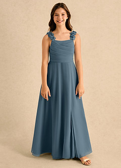 Azazie Masie Girls Formal Flower Girl Dresses Twilight A-Line Pleated Chiffon Dress image5