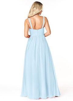 Azazie Chanel Bridesmaid Dresses Sky Blue A-Line Pleated Chiffon Dress image2