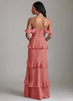 Azazie Chayla Suknie dla druhen Osłona Zza ramienia Szyfon Do ziemi Sukienka image2