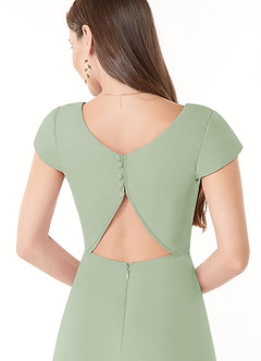 Azazie Hainsly Bridesmaid Dresses Dusty Sage A-Line Sweetheart Neckline Chiffon Dress image6