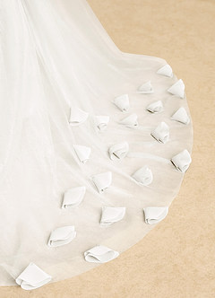Azazie Lorita Flower Girl Dresses Ivory A-Line Beaded Tulle Dress image9
