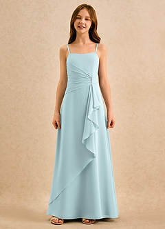 Azazie lolly Girls Formal Sukienki dla dziewczynek sypiących kwiaty Linia A Pofałdowany Szyfon Długość podłogi Sukienka image4