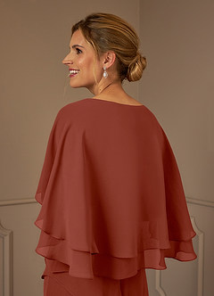 Azazie OHara Abiti per la Madre della Sposa Abito A-Line in Chiffon con Scollo a V Auburn image7