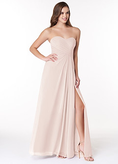 Azazie Arabella Allure Vestidos de damas de honor Vestido de Pétalo De Rosa de Gasa de Corte en A Convertible con Escote de Corazón image5