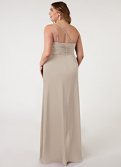 Azazie Eren Bridesmaid Dresses Frost Mermaid One Shoulder Stretch Satin Dress image14