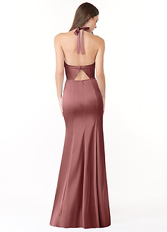 Azazie Emeria Bridesmaid Dresses Amethyst Mermaid Pleated Stretch Satin Dress image2