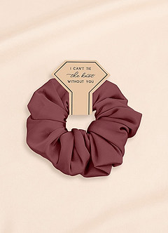 front Matchande Färg Sex-Delad Brudtärna Stretch Satin Over Size Scrunchie Set