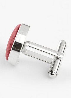 front Rounded Matte Satin Cuff Links Set – 4 Pieces