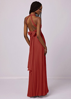 Barbie ♥ Azazie Bridesmaid Dresses Terracotta A-Line Pleated Chiffon Dress image6