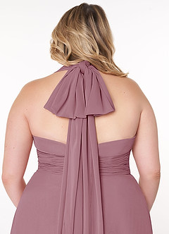 Azazie Fifi Bridesmaid Dresses Vintage Mauve A-Line Strapless Chiffon Convertible Dress image14