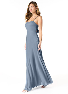 Azazie Rae Robes de demoiselle d'honneur Robe Trapèze en Maille Arc Violet Crépusculaire image4