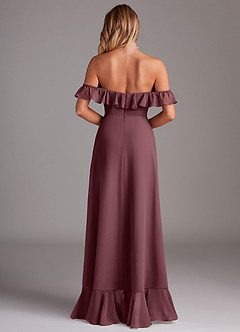 Azazie Lyra Bridesmaid Dresses Sangria A-Line Chiffon Convertible Dress image7