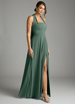 Azazie Tamira Suknie dla druhen Linia A Pofałdowany Szyfon Do ziemi Sukienka image7