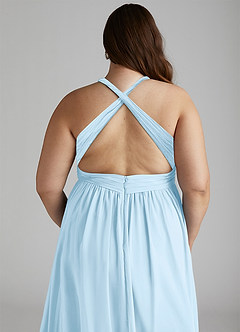 Azazie Ashia Bridesmaid Dresses Sky Blue A-Line Pleated Chiffon Dress image12