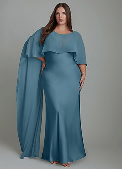 Azazie Stefania Robes de demoiselle d'honneur Robe Trapèze en Satin extensible Bermude image9