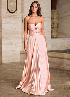 Ylura Rose Perle Robe de bal plissée trapèze image6