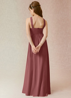 Azazie Jiya Junior Amethyst A-Line Pleated Chiffon Dress image2