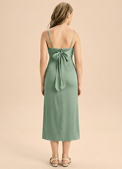 Azazie Mai Junior Klä av Tubklänning i Stretch Satin Plisserad image2