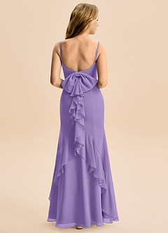 Azazie Lioren Junior Jurk van Chiffon met Zeemeermin Boog Tahiti image3