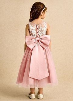 Azazie Sundae Robe Demoiselle D'honneur Fillette Robe Princesse en Dentelle Rosette image2