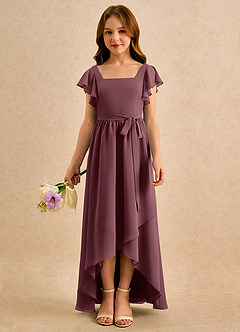 Azazie Milly Girls Formal Flower Girl Klänningar Klä A-Line i Chiffong Plisserad image3