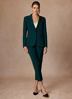 front Kennedy Pine Structured Stretch Dress Pants