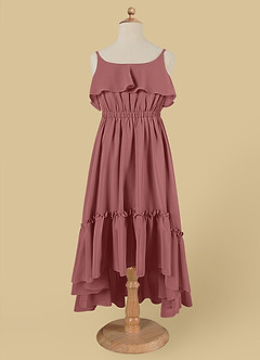 Azazie Karmen Flower Girl Dresses Amethyst A-Line Ruched Chiffon Dress image6