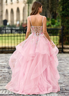 Goartrume Rosa Meerjungfrauen-Tüll-Abendkleid image6