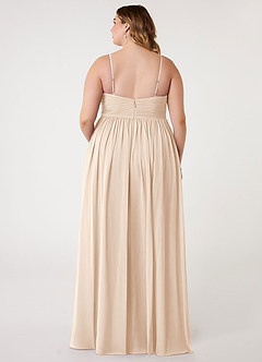 Azazie Alia Bridesmaid Dresses White Alabaster A-Line Pleated Chiffon Dress image7